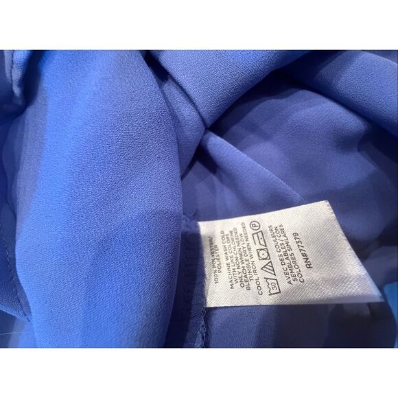Ann Taylor Blue Camp Blouse- Size M - Picture 4 of 5